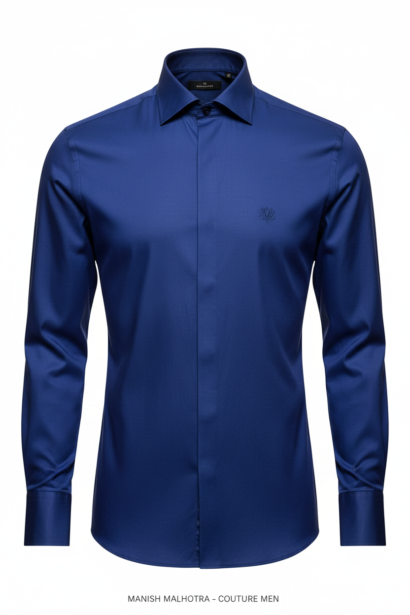 Oxford Blue Formal Shirt front view