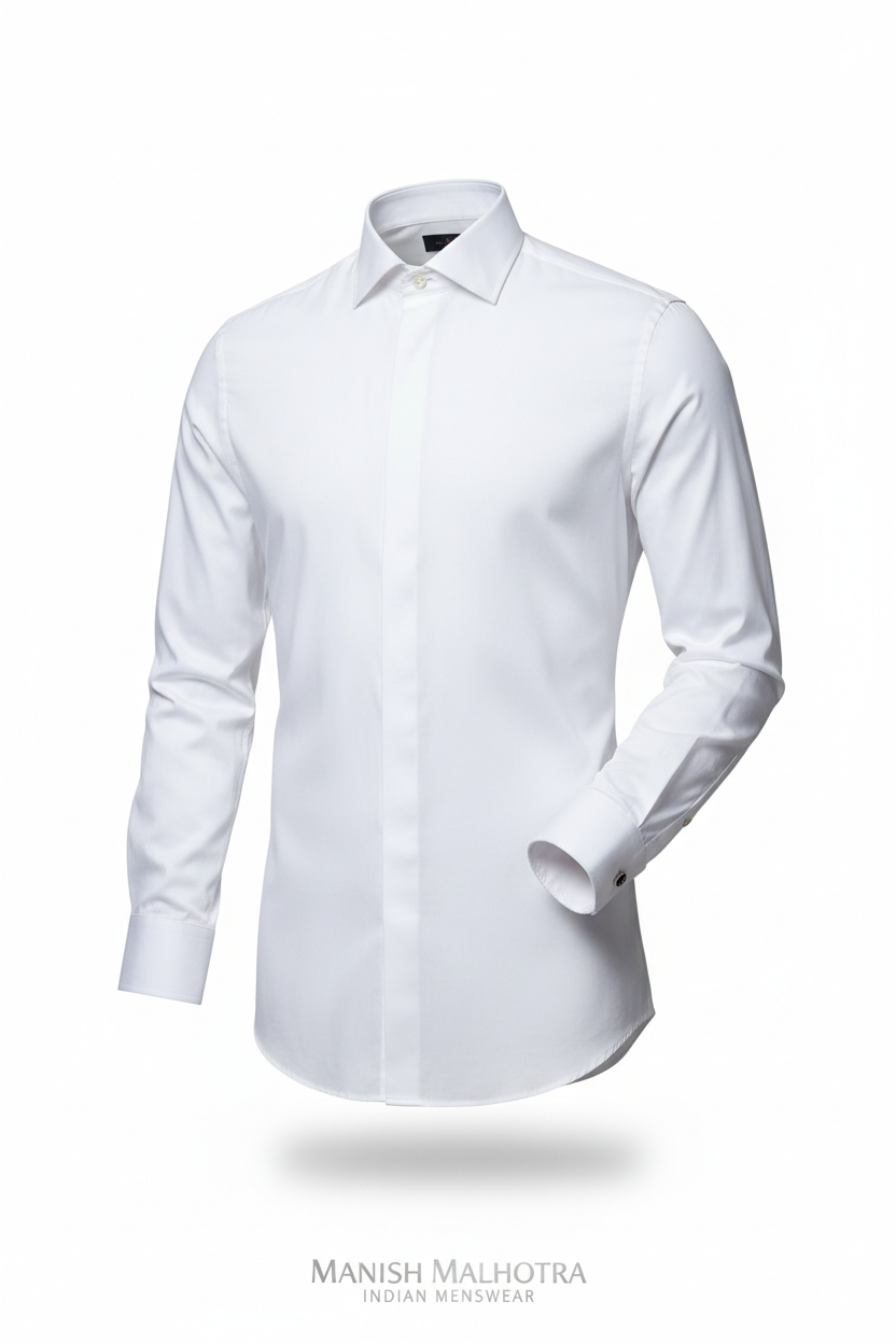 Classic White Formal Shirt front view