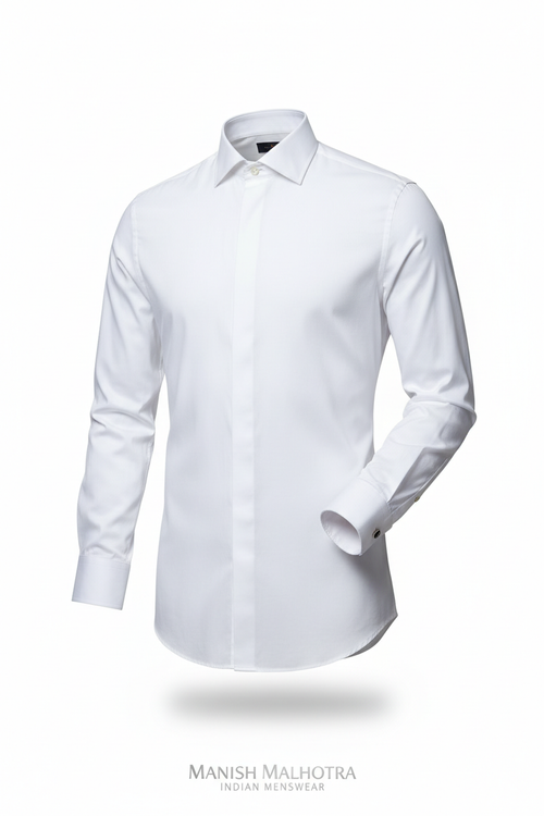 Classic White Formal Shirt front view
