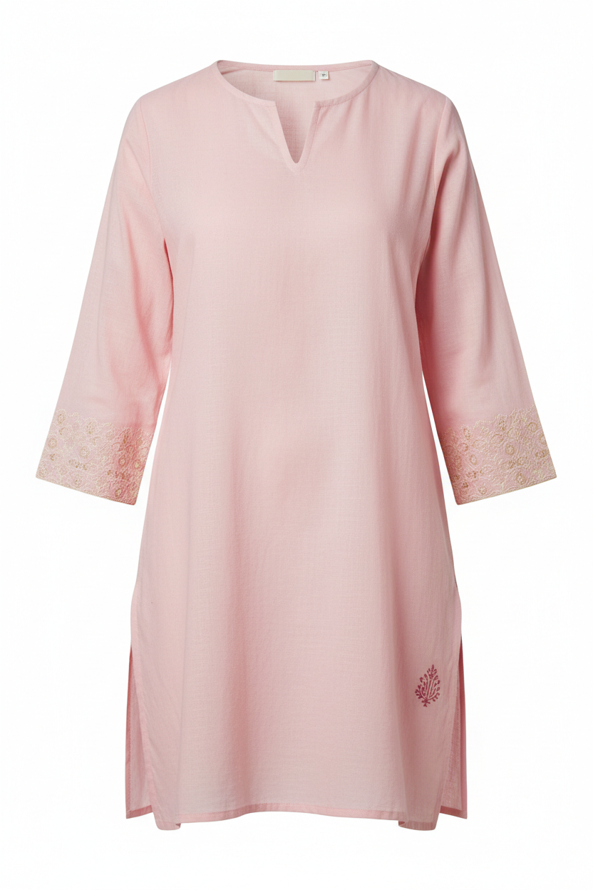 Pastel Pink Women's Casual Top front view