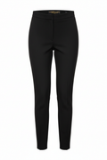 Black Women's Slim Fit Formal Trousers front view