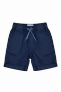 Kids Navy Blue Shorts front view